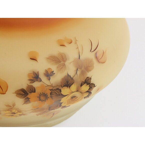 1970's Vintage Large Cottage Floral Hurricane Lamp Shade ~ Hand Painted ~ 70s - Picture 5 of 7